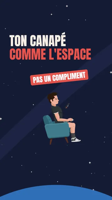Extrait de la vidéo sur la fonte musculaire, un canapé dans l'espace